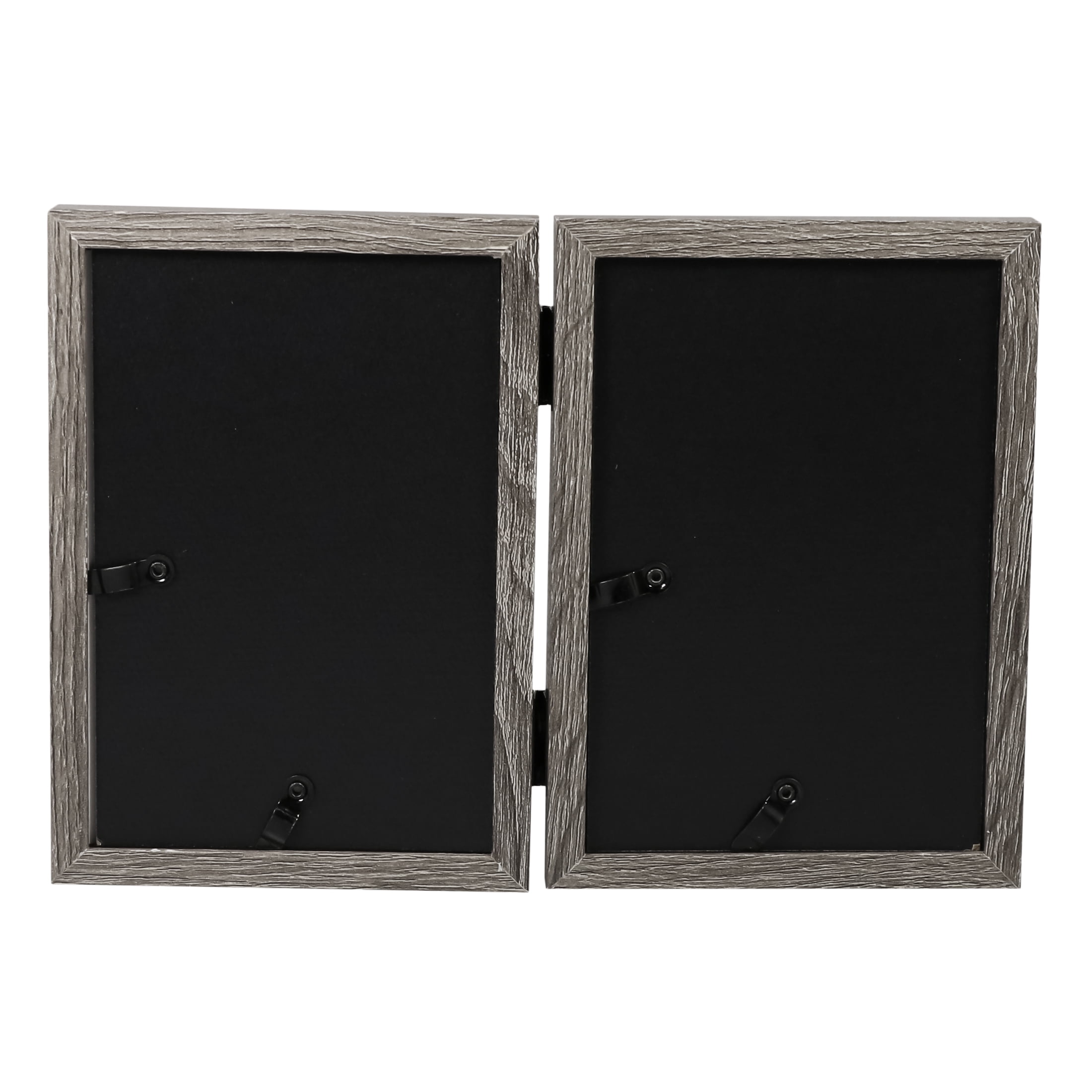 Mainstays – 4x6 Picture Frame – Rustic Gray 2 Photo Hinged Linear Program Tabletop Photo Frame