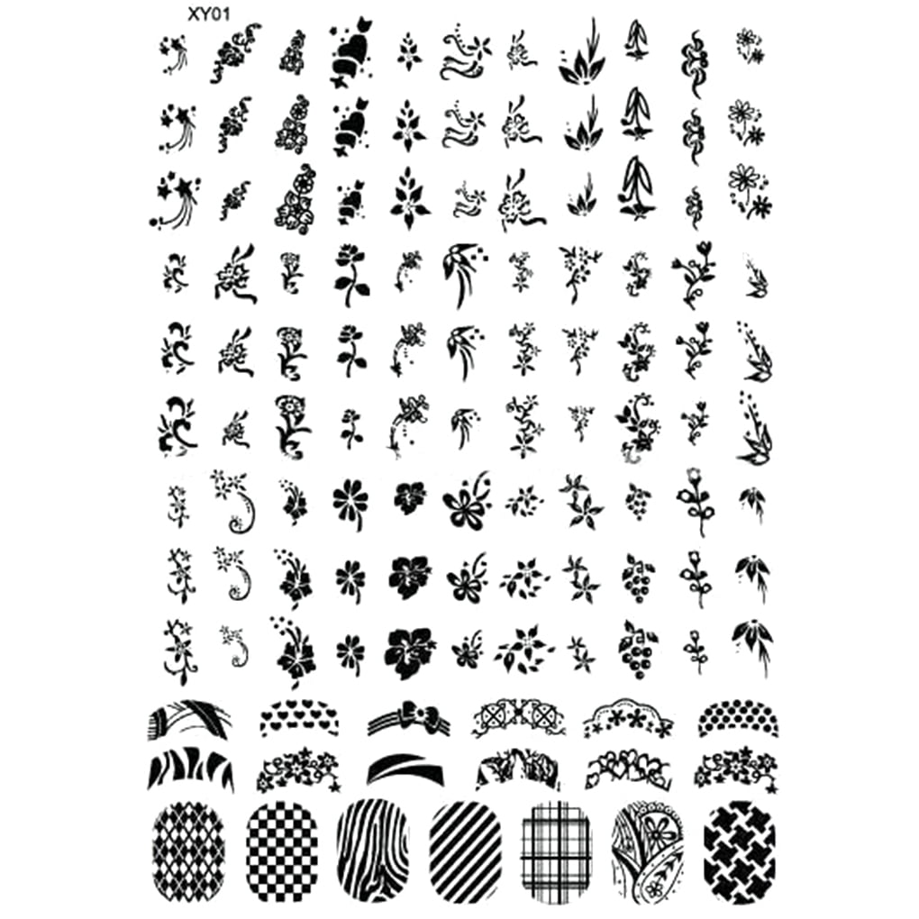 Nail Stamping Plates Halloween Nail Art Stamp Template Ghost Bat Flowers  Image Stamp Plate - Walmart.com