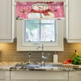 thumbnail image 3 of Valance 54x18In Kitchen Curtain Living Room Curtain Bedroom Curtain Balcony Door Curtain Utility Room Curtain Pink Christmas Lovely Snowman, 3 of 6