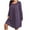 #074-Purple, variant on AUNVITO Women's Plus Size Elegant Pleated Dress Long Sleeve Round Neck Straight Cut Fall Winter Style