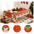 thumbnail image 1 of Mantel De Navidad Rectangular De 2.74x1.37 Metros Impermeable Mantel Para Mesa Xtellar rojo, 1 of 4