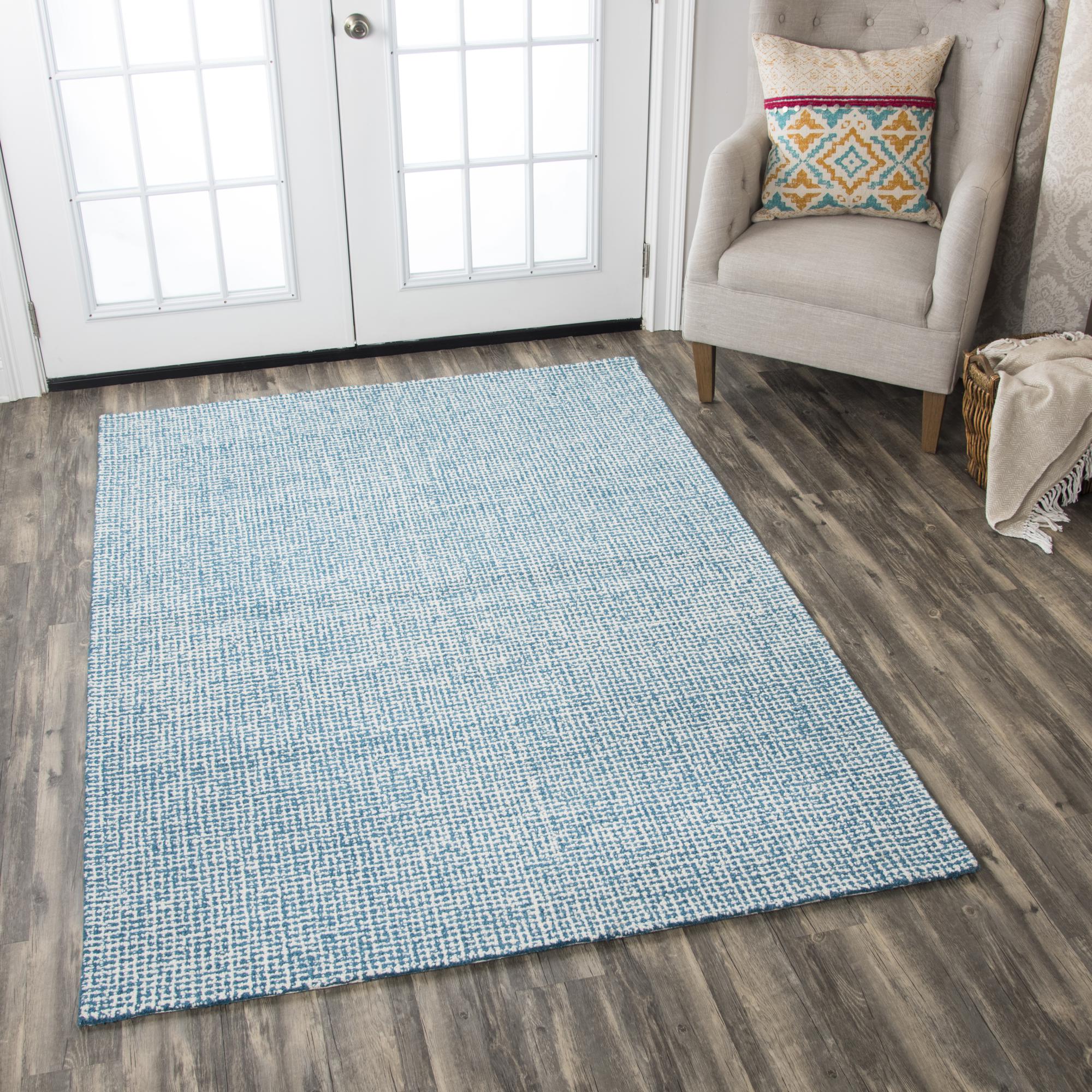 Rizzy Home BR651A Teal 9' x 12' HandTufted Area Rug
