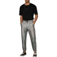 thumbnail image 2 of Pantalones jogger metálicos INSPIRE CHIC para hombres con cintura ajustable, ideales para fiestas y clubes, pantalones disco brillantes en plata 34, 2 of 5