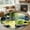 Green, variant on 2x3 Door Mat Rug, Flowing Water Zen Stones Non-Skid Rubber Backing Large Rectangle Rugs - Living Room Bedroom Home Office, Modern Country Abstract Art Indoor Floor Mat Carpets Washable Rug