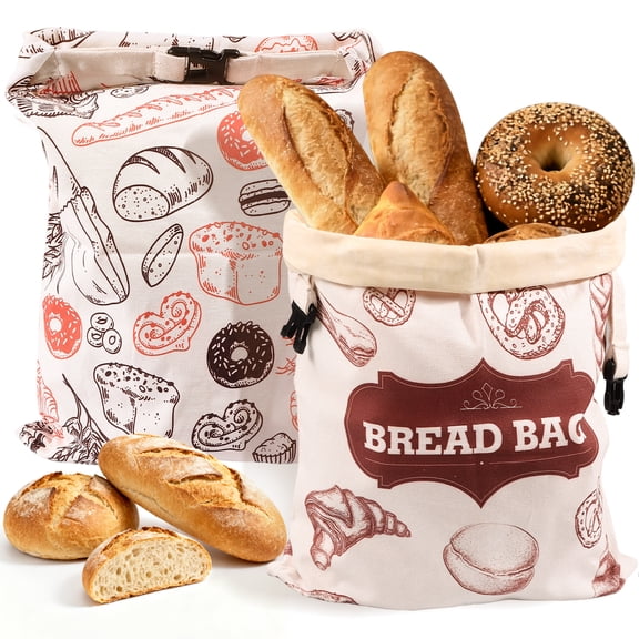 2 Pack Beeswax Bread Bags, Extra Large "17×13" Reusable for Homemade Bread Sourdough, Keep Loaf Fresh for Gift Giving