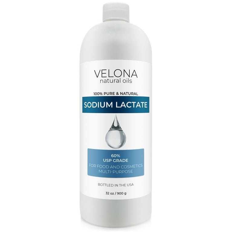 Velona Sodium Lactate 60% - 32 oz, USP Grade Natural Preservative, For Soap  Making & Lotions