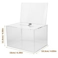 thumbnail image 4 of OULII 1 Set Ballot Box with Lock for Elections Lockable Acrylic Storage for Public Ballot Collection, 4 of 8