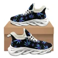 thumbnail image 1 of Zapatillas de deporte de malla con estampado de hojas de hierba verde 3D para exteriores, zapatos de plataforma de moda , zapatos casuales para correr, tenis, zapatos, 1 of 6