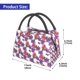 thumbnail image 2 of Fotbe Peonies Bolsa Térmica Portátil con Estampado, Bolsa de Entrega de Alimentos Aislada, Bolsa Reutilizable de Gran Capacidad para Comidas y Supermercado, 2 of 6
