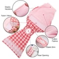 thumbnail image 2 of Traje de recuperación profesional para gatos Ropa quirúrgica para heridas abdominales Diseño de rejilla para gatos Collar Cono Sustituto después de la cirugía （Rosa） BRI Rojo Verde, 2 of 5