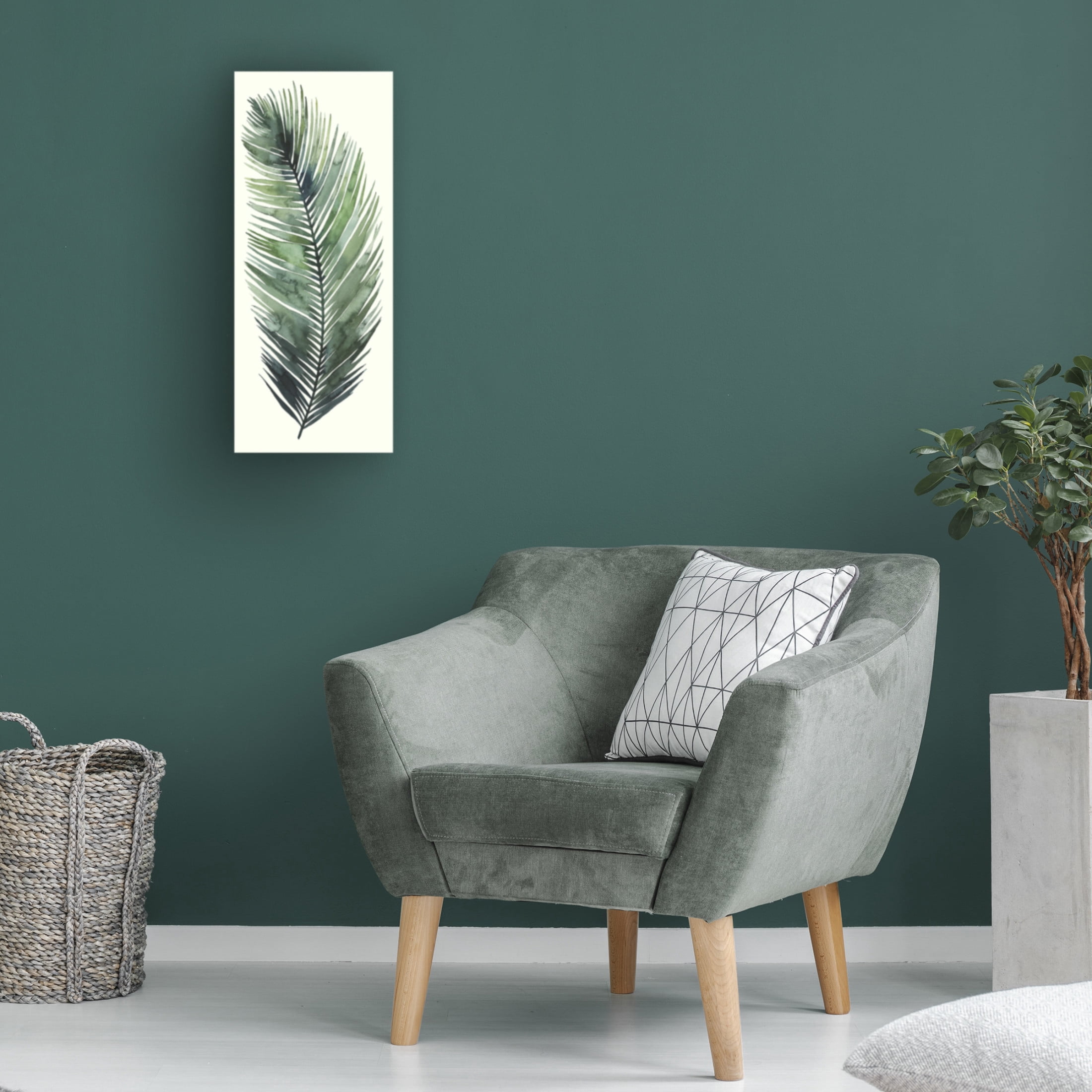Canvas Wall Art - Grace Popp 'Dancing Palm I' Wall Art for Living Room, Bedroom, or Office Décor by Trademark Fine Art - 14 x 32 Inches