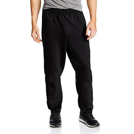 Hanes Men's EcoSmart Fleece Sweatpant, Black, Medium Pack of 2