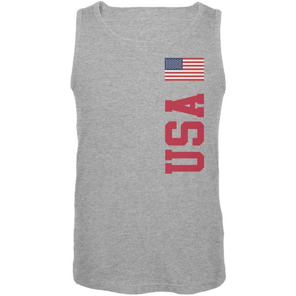 World Cup USA Heather Grey Adult Tank Top - Medium