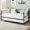 Black suit, variant on Trilenars Twin Size Day Bed with Trundle in White,Sofa bed + lower bed set White