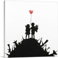 thumbnail image 1 of ARTCANVAS Kids on Guns Hill Canvas Art Print by Banksy - Size: 26" x 26" (1.50" Deep), 1 of 9