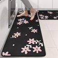 thumbnail image 2 of Kitchen Rugs Sets Of 2,Pioneer Flower Floral Print Pattern Anti Fatigue Kitchen Mat Rugs Non Slip Washable,Decorative Kitchen Floor Mats for Kitchen,Sink,Laundry,17"x47"+17"x47", 2 of 5