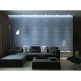 thumbnail image 3 of Dundee Deco's Paintable Off White Abstract Waves Fiber 3D Wall Panel, 2.6 ft X 2.1 ft, Interior Design Wall Paneling Decor Commercial and Residential Application, 5.5 sq.ft. each, 5-Pack, 3 of 6