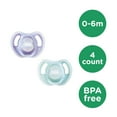 thumbnail image 4 of Tommee Tippee Ultra-Light Silicone Pacifier, Symmetrical One-Piece Design, BPA-Free Silicone Binkies, 0-6m, 4 Count, 4 of 6