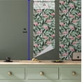 thumbnail image 5 of Ambesonne Tropical Peel & Stick Wallpaper for Home, Flamingos Leaves Exotic, 13"x36", Pale Pink and Olive Green, 5 of 5