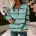 thumbnail image 2 of BLVB Women's Casual Long Sleeve Half Zipper Sweatshirt Loose Ladies Fall Loose Oversized Pullover Tops, 2 of 5