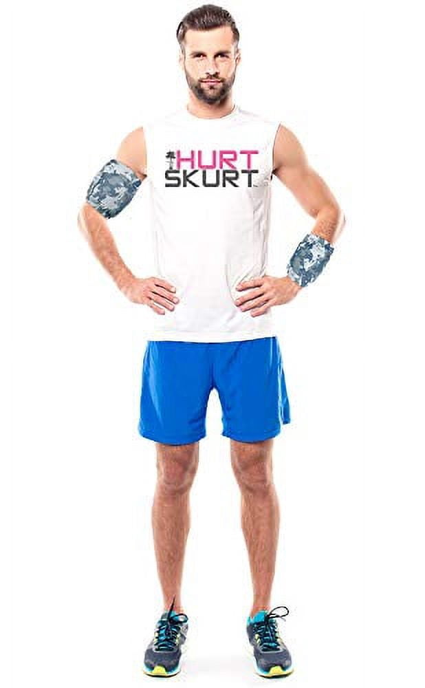 HurtSkurt - 2 in 1 - Harness-Free Fashionable Cold Therapy Compression Gel Sleeve & Ice Pack Stretch-to-Fit Small (Seal Team)