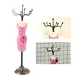 thumbnail image 4 of Metal Jewelry Display Necklace Showing Rack Earring Hanging Holder Bracelet Shelf（Rose Red）, 4 of 8