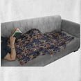 thumbnail image 5 of Botanical Soft Flannel Fleece Throw Blanket, Colorful Exotic Jungle Night Interpretation, Cozy Plush for Indoor and Outdoor Use, 50" x 70", Quartz Salmon, by Ambesonne, 5 of 5