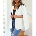 thumbnail image 3 of Dellytop Womens Casual Cape Open Front Split Sleeve Blazer Jacket, 3 of 4