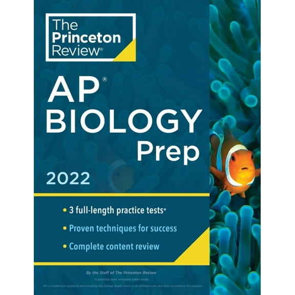 Princeton Review AP Biology Prep, 2022: Practice Tests   Complete Content Review   Strategies and Techniques (College Test Preparation)