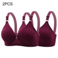 thumbnail image 2 of Ltctricy Women's 2 Pc Push up Bras Comfortable Wireless Full Figure Support Lift up Bralette Breathable Plus Size Bras, 2 of 4