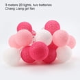 thumbnail image 2 of Cateissary 20 bolas de algodón LED, cuerdas de luces, guirnalda de bolas, luces de hadas, vacaciones al aire libre, bodas, luces de Navidad para Iluminación navideña rosa femenino 2Masa Cateissary HA006257-02, 2 of 6