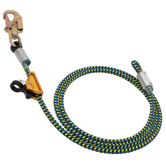 Rope Logic Stileo 1/2" x 12 ft. Wirecore Lanyard Flipline with Rockgrab & Steel Swivel Snap (101178)