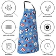 thumbnail image 5 of Pofeuu Colorful Sailing Ship Print Waterproof Apron with Pockets Adjustable Cooking Aprons Kitchen Bib for Baking Household Cleaning, 5 of 8