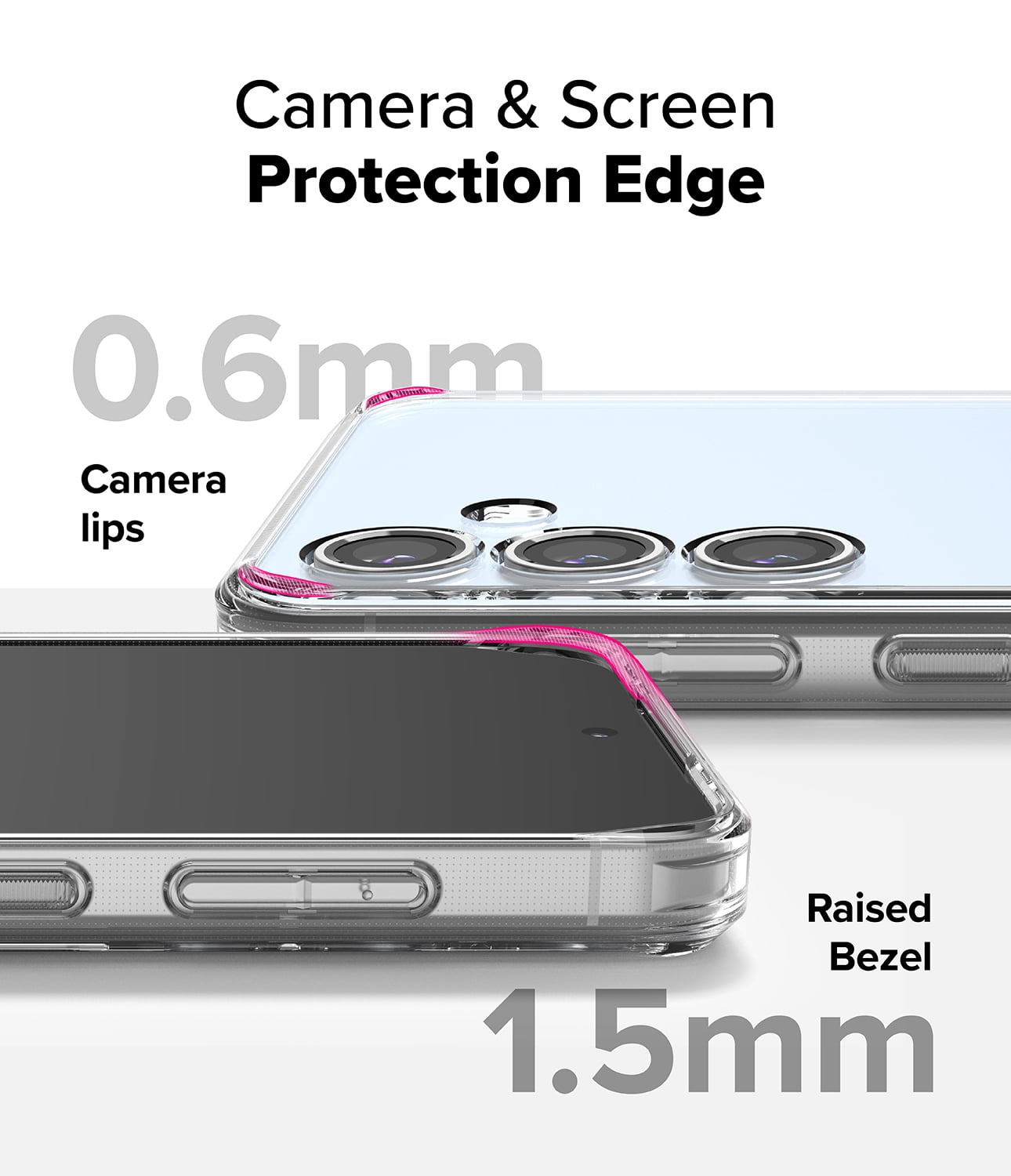 Ringke Fusion for Samsung Galaxy S24 FE Case, Minimal Yellowing Transparent PC Back TPU Bumper Phone Cover - Clear