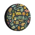 thumbnail image 1 of Balery Colorful Hippie Cubiertas para Neumáticos - Protector Resistente para Neumáticos de Camioneta, SUV, Remolque, Camper y RV-14 inch, 1 of 6