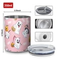 thumbnail image 4 of 12oz Coffee Tumblers Cute Halloween Ghost Pattern Stainless Steel Vacuum Insulated Travel Tumbler Coffee Cups Mug with Lid and Straw with Cleaning Brush for Cold & Hot Drinks, 4 of 5