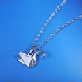 thumbnail image 4 of Creative Jewelry Crane 925 Silver Necklace Pendant Women/Men Party Gift, 4 of 5