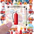 thumbnail image 6 of 35pcs-50pcs Cartoon Stickers Firefighter Kids Stickers Emergency Vehicles Funny Stickers for Notebooks Luggage, 6 of 9