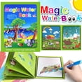 thumbnail image 2 of Magic Water Drawing Book Reusable Doodle Board for Creative Play - Mess-Free Painting Activity with Refillable Water Pen, Educational Toy for Learning Colors And Animals, 2 of 7