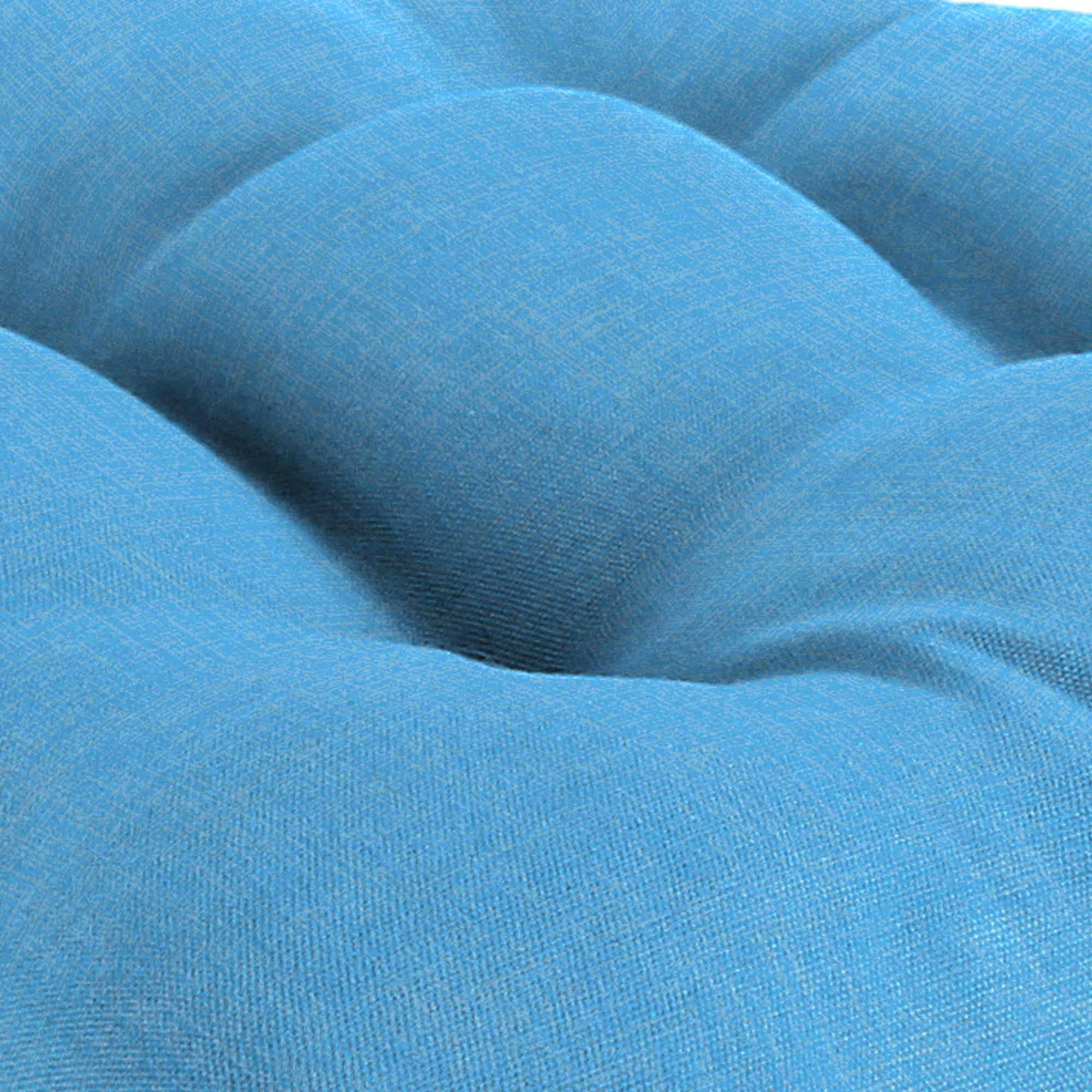 Jordan Manufacturing 18" x 18" Celosia Ice Blue Solid Square Tufted Contoured Outdoor Wicker Seat Cushion (2 Pack)
