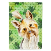 Yorkie Yorkshier Terrier Shamrocks House Flag