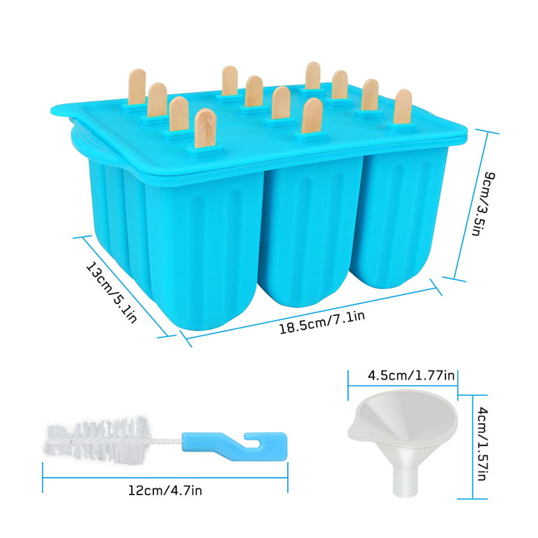 Number-one Popsicle Molds, 12-cavities Reusable Silicone Popsicle