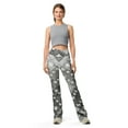 thumbnail image 2 of Geometric Flare Leggings, Abstract Print Flare Leggings, Dark Color Flare Leggings 7, 2 of 11