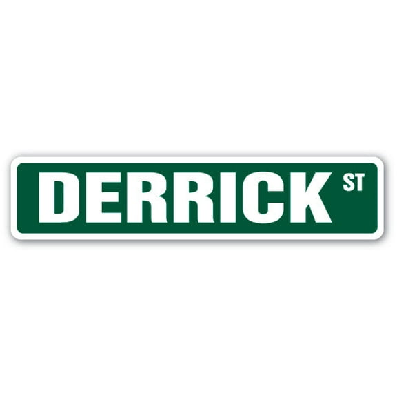 DERRICK Street Sign Childrens Name Room Sign | Indoor/Outdoor |  30" Wide