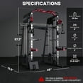 thumbnail image 3 of Mikolo Smith Machine Home Gym, 2200lbs Squat Rack with 800 lbs Weight Bench Combo, Training Equipment with LAT-Pull Down System & Cable Crossover Machine, 3 of 12