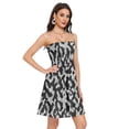 thumbnail image 2 of Dailycode Summer Dresses for Women Strapless Casual Beach Cover Ups Black Snake Skin Tube Top Sundress, 2 of 8