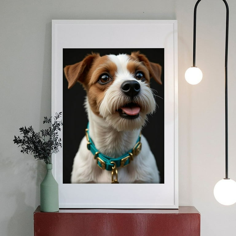 Diamond Art Kit for Adults, Cute Dog With Blue Collar