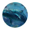 thumbnail image 4 of Orinice Whale Fantasy Maximalism Round Table Cover Stain Resistant Washable Indoor Outdoor Tablecloth Kitchen Dining Wedding Parties Full Width Single-Sided Printing 100% Polyester Fiber 46-50, 4 of 8