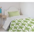 thumbnail image 4 of Ambesonne Irish Quilted Bedspread Set 2 Pcs, Entangled Clover Leaves, Twin Size, Cream Green, 4 of 6