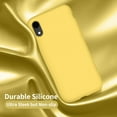 thumbnail image 4 of iPhone XR Case, Silicone Ultra Slim Shockproof Phone Case with [Soft Anti-Scratch Microfiber Lining], 6.1 inch, Yellow, 4 of 5